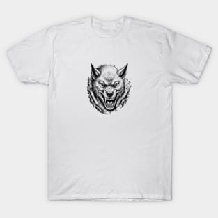 Male Werewolf Head T-Shirt